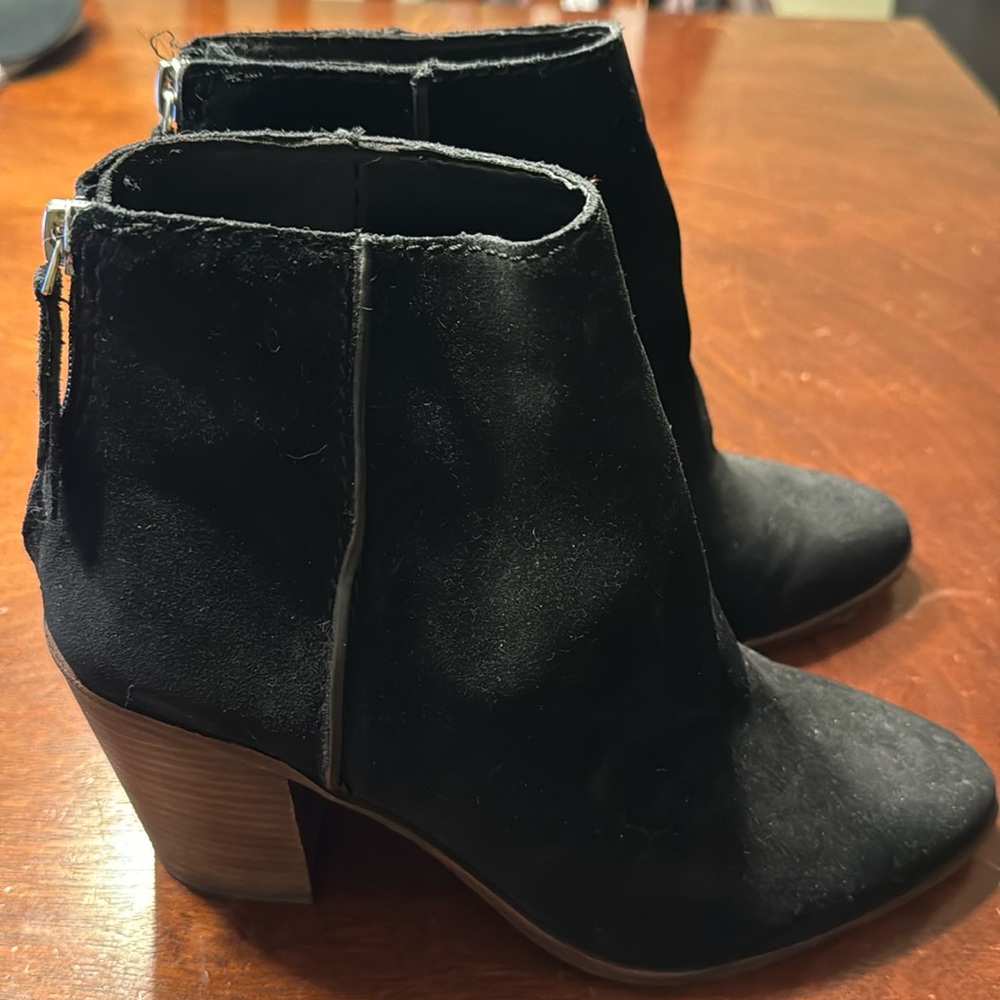 Black suede Aldo booties